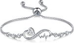 Infinity Love Bracelets for Women Girls, Birthday Mothers Day Jewelry Gifts for Her Girlfriend Wife Mom from Daughter Son